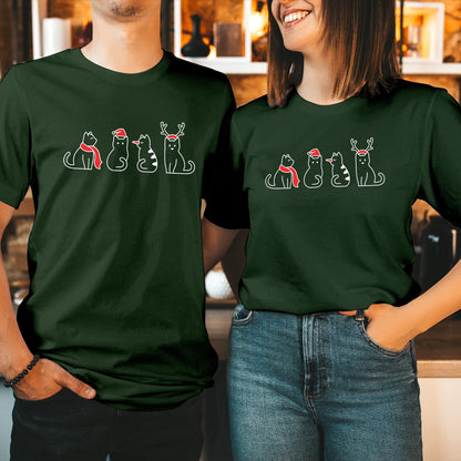 Doodle Christmas Cat Tee