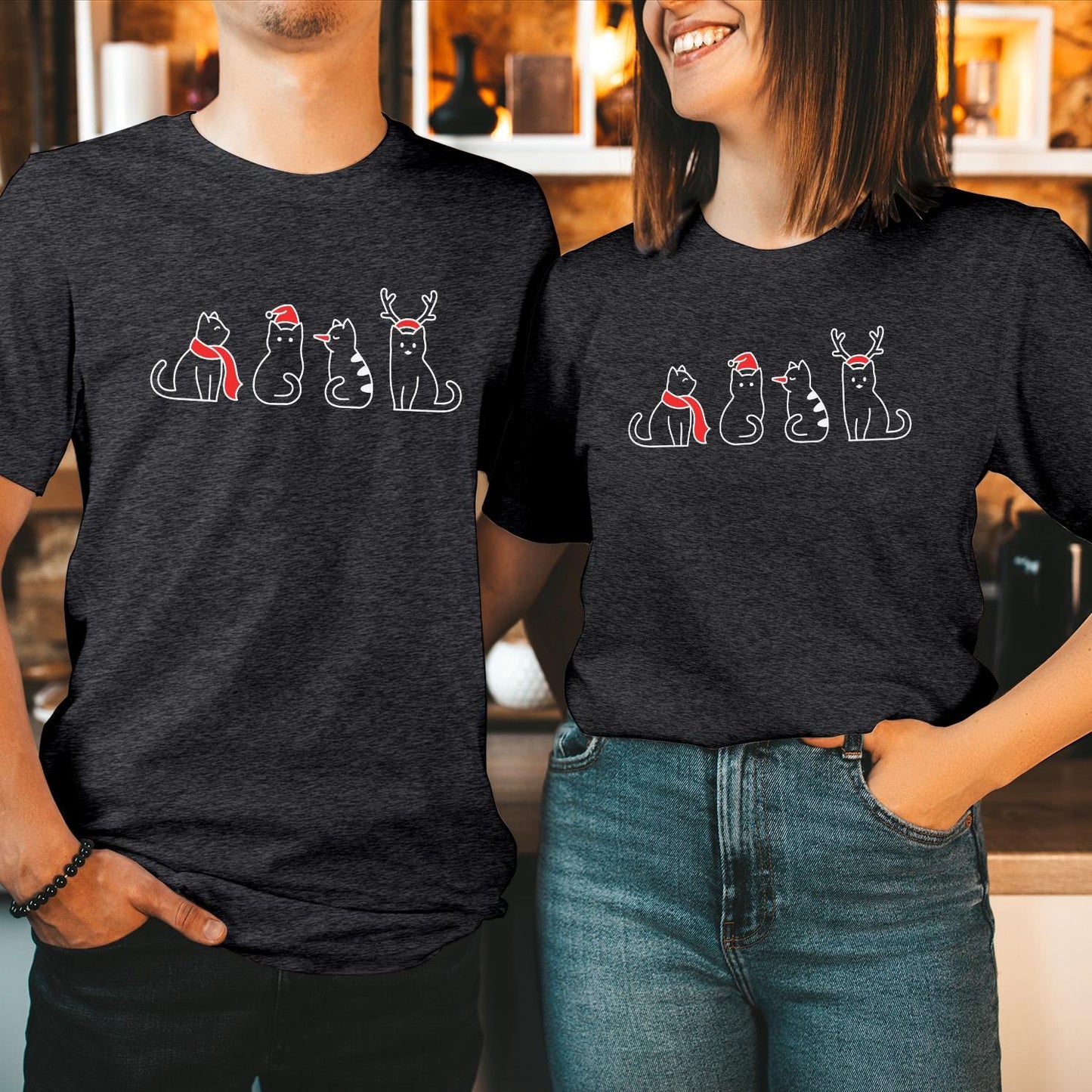 Doodle Christmas Cat Tee