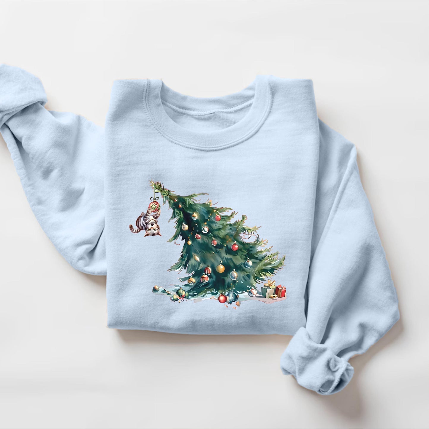 Christmas Cat Lover Sweatshirt