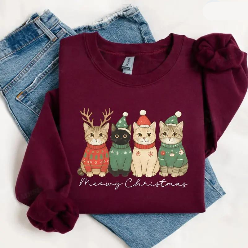 Meowy Christmas Sweater V13