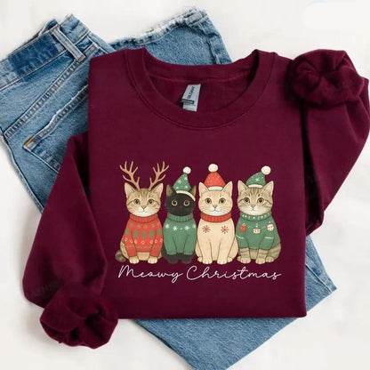 Meowy Christmas Sweater V13