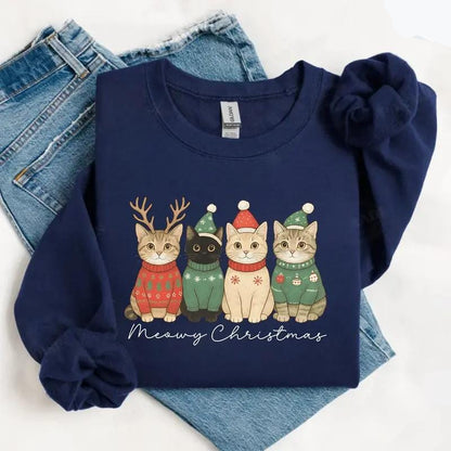 Meowy Christmas Sweater V13