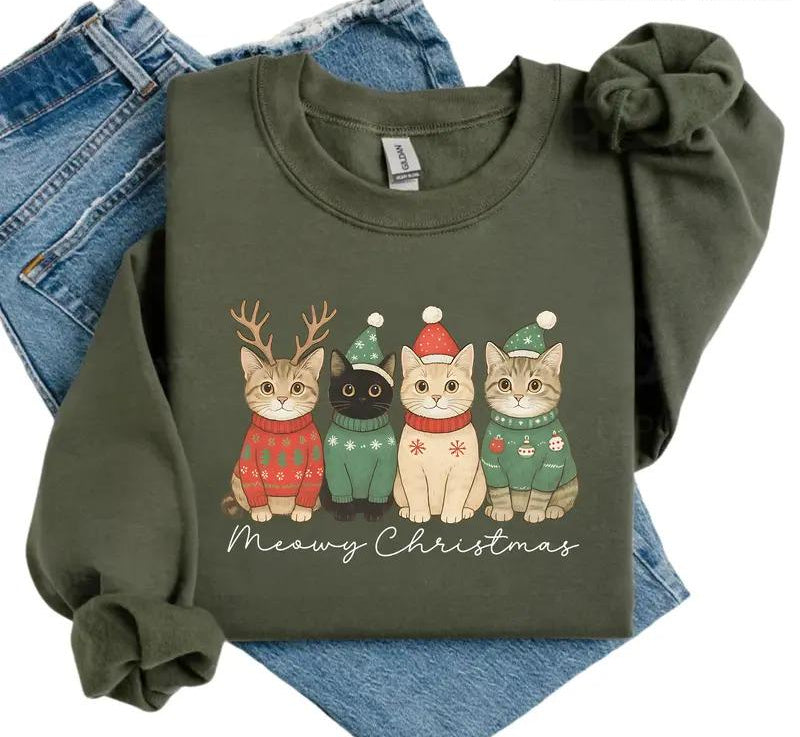 Meowy Christmas Sweater V13