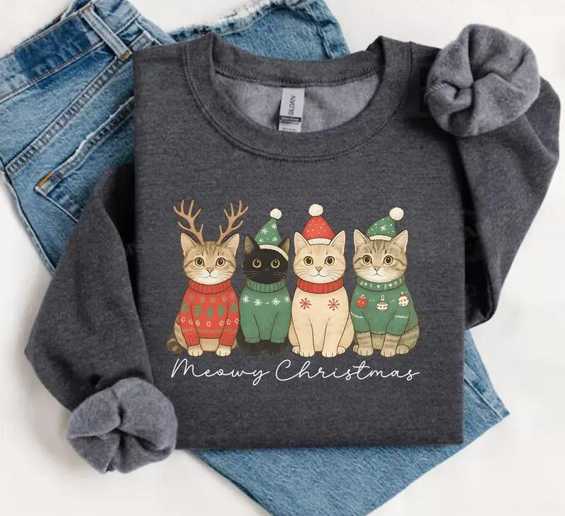 Meowy Christmas Sweater V13