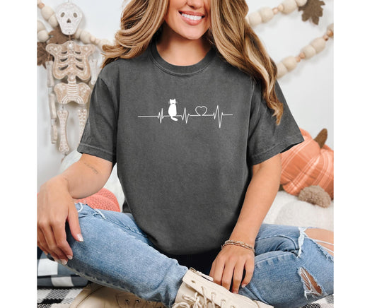 Cat Heartbeat Tee