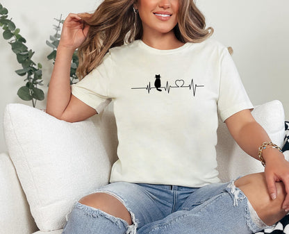 Cat Heartbeat Tee