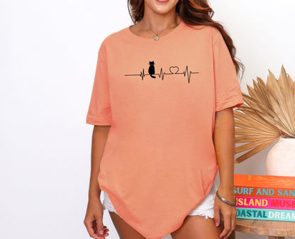 Cat Heartbeat Tee