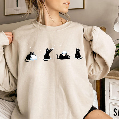 Black Cats & Snowballs Sweater