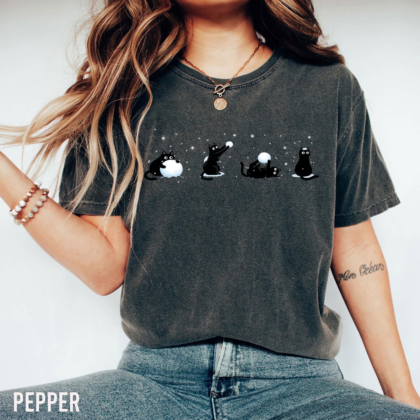 Black Cats & Snowballs Sweater
