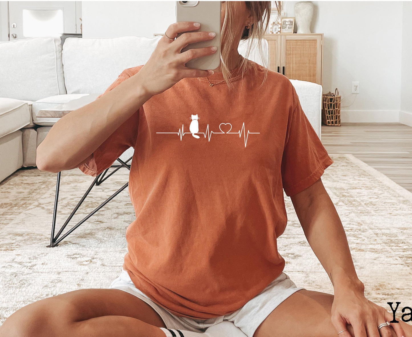 Cat Heartbeat Tee