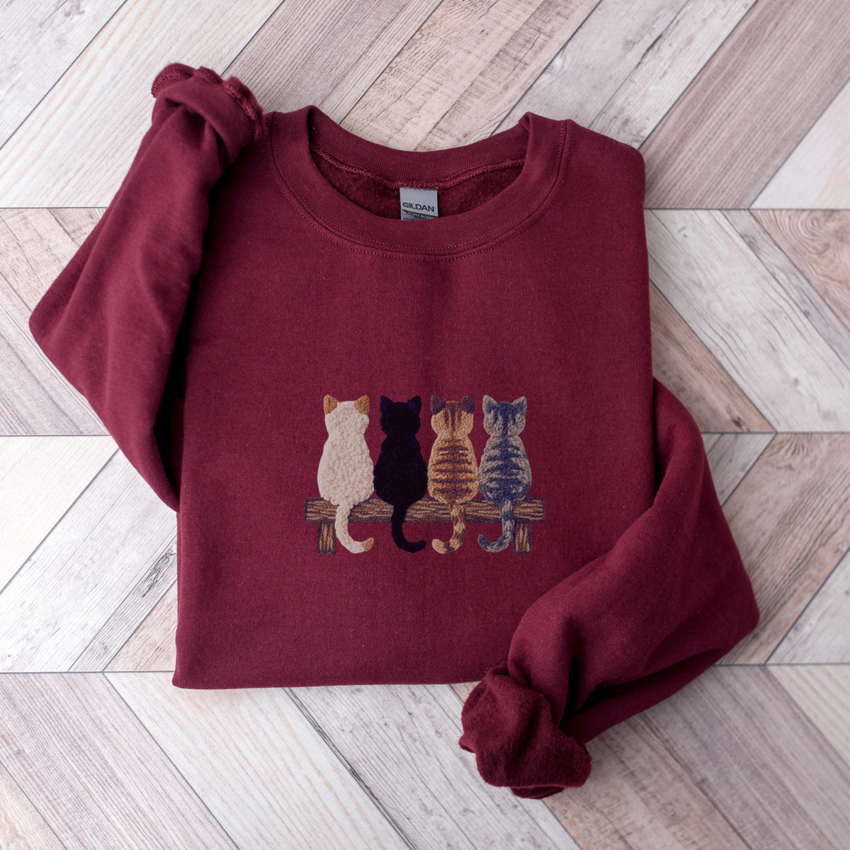 Vintage Christmas Cat Sweatshirt
