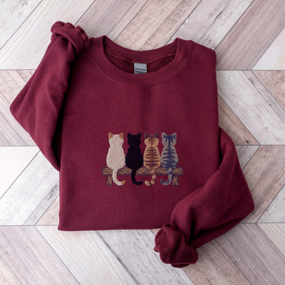 Vintage Christmas Cat Sweatshirt