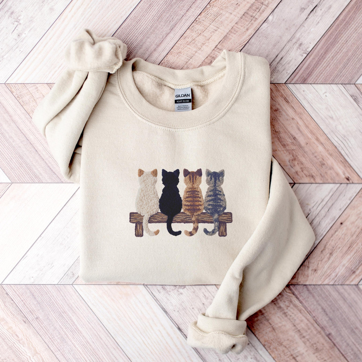 Vintage Christmas Cat Sweatshirt