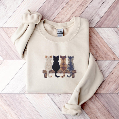 Vintage Christmas Cat Sweatshirt