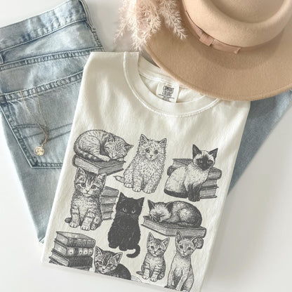 Cats & Books Tee V