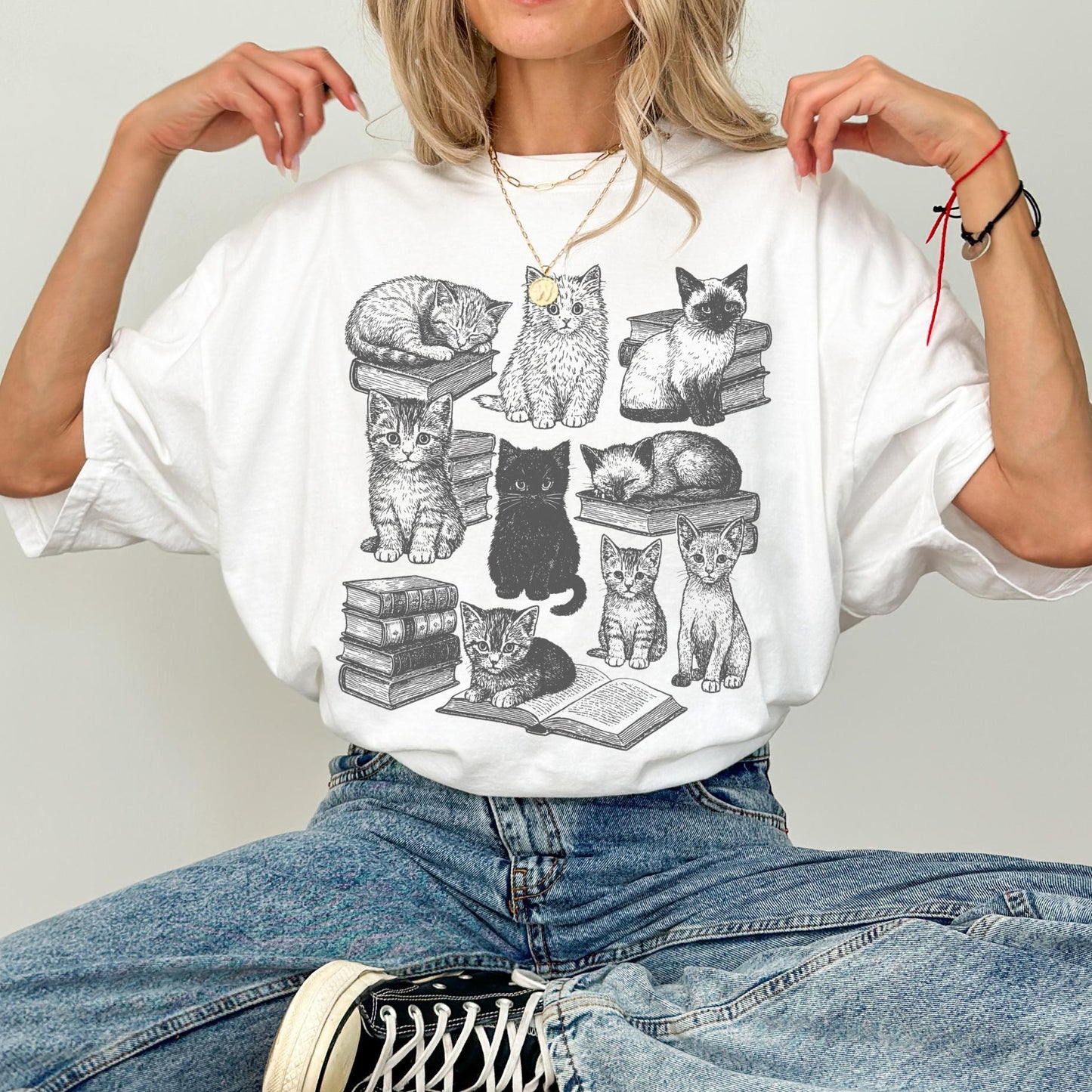Cats & Books Tee V
