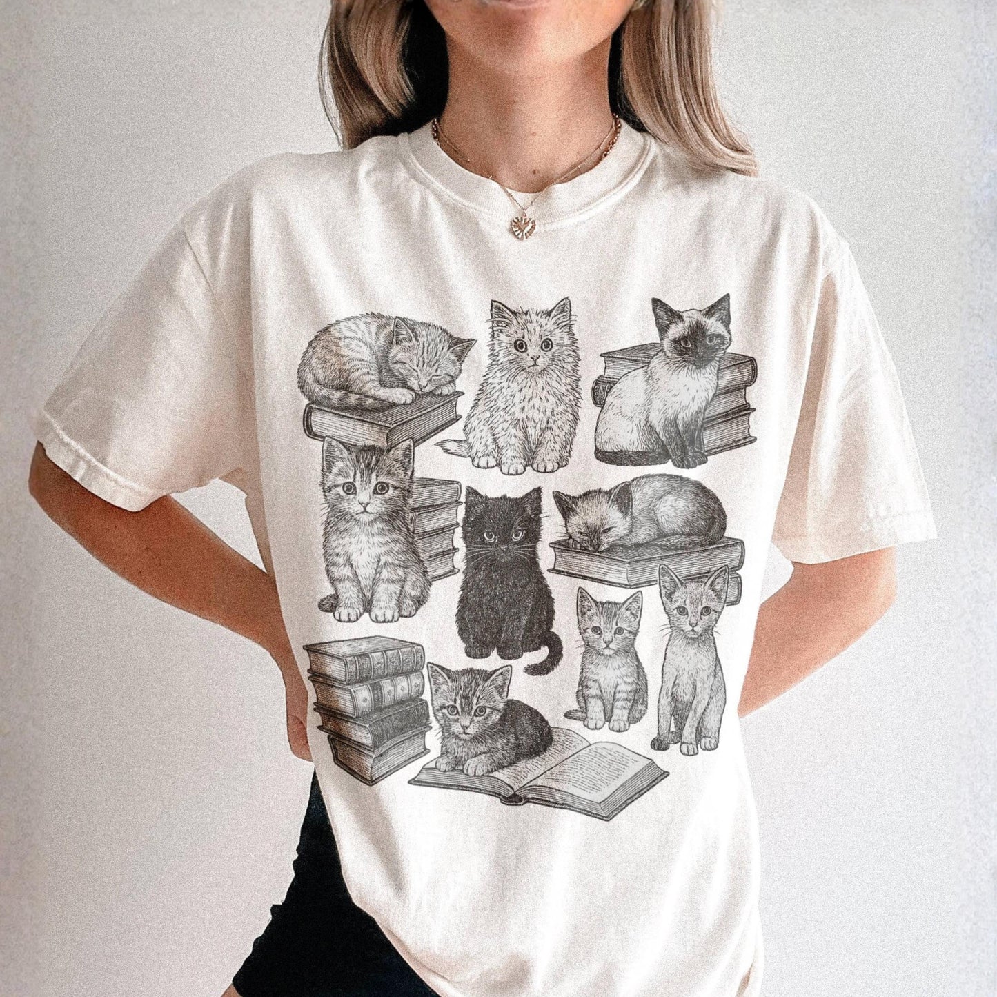 Cats & Books Tee V