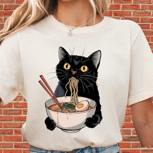 Cat and Ramen Unisex T-Shirt