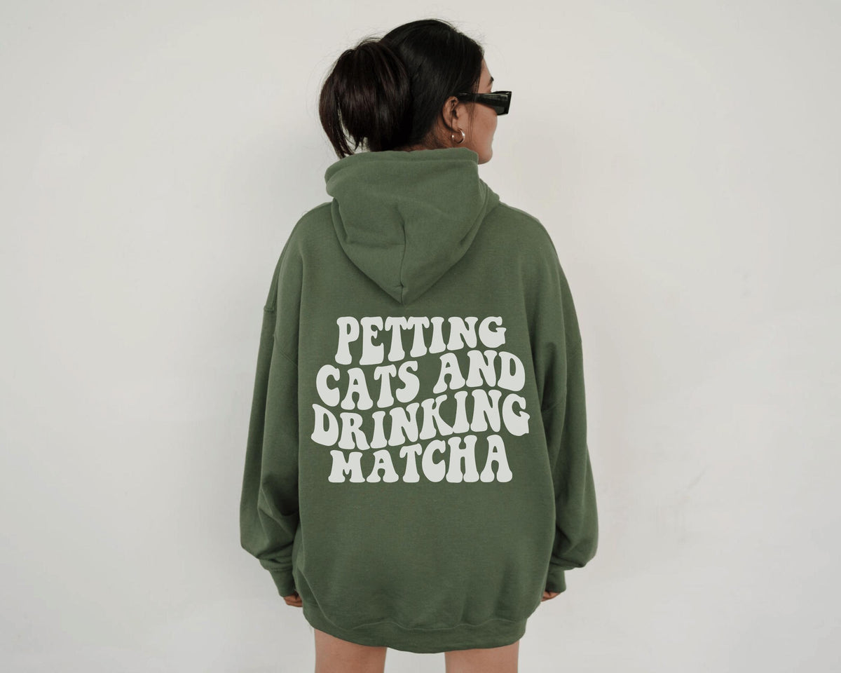 Matcha and Cats Hoodie