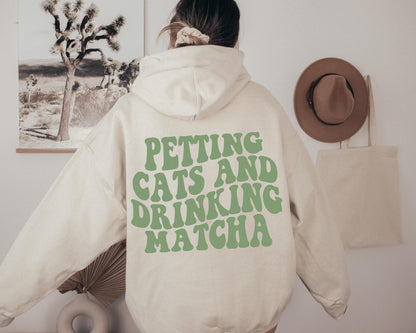 Matcha and Cats Hoodie