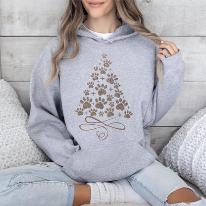 Christmas Dog Paw Hoodie