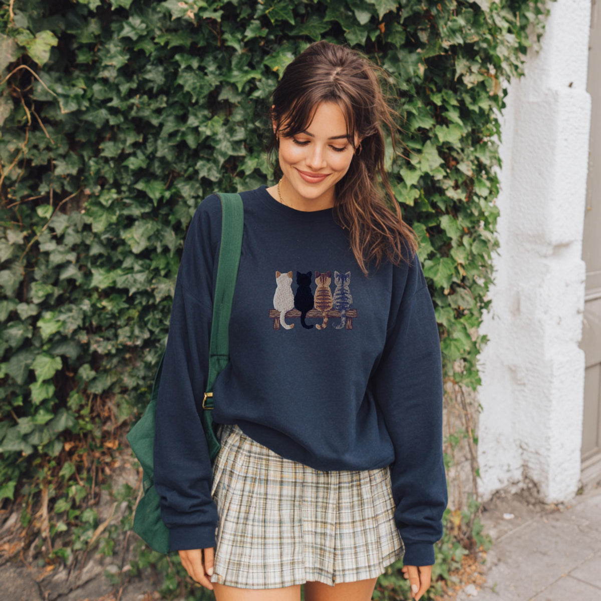 Vintage Christmas Cat Sweatshirt