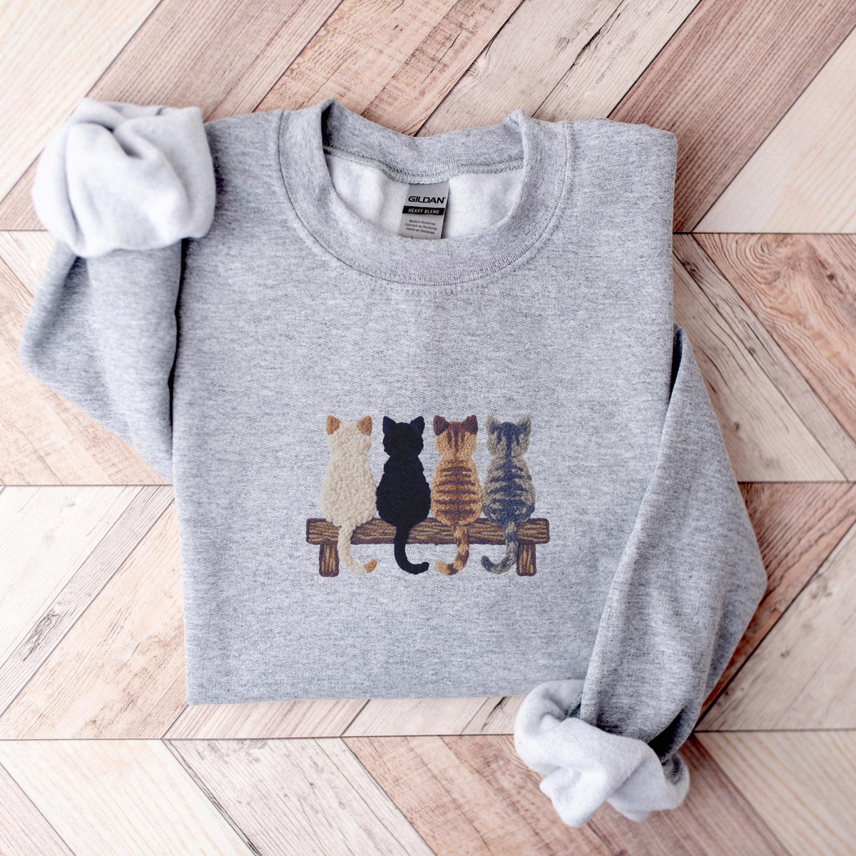 Vintage Christmas Cat Sweatshirt