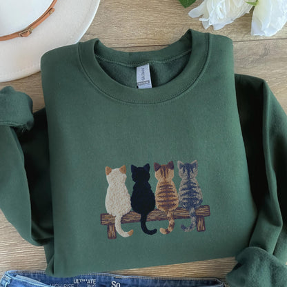 Vintage Christmas Cat Sweatshirt