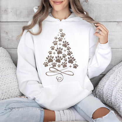 Christmas Dog Paw Hoodie