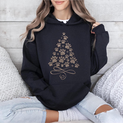 Christmas Dog Paw Hoodie