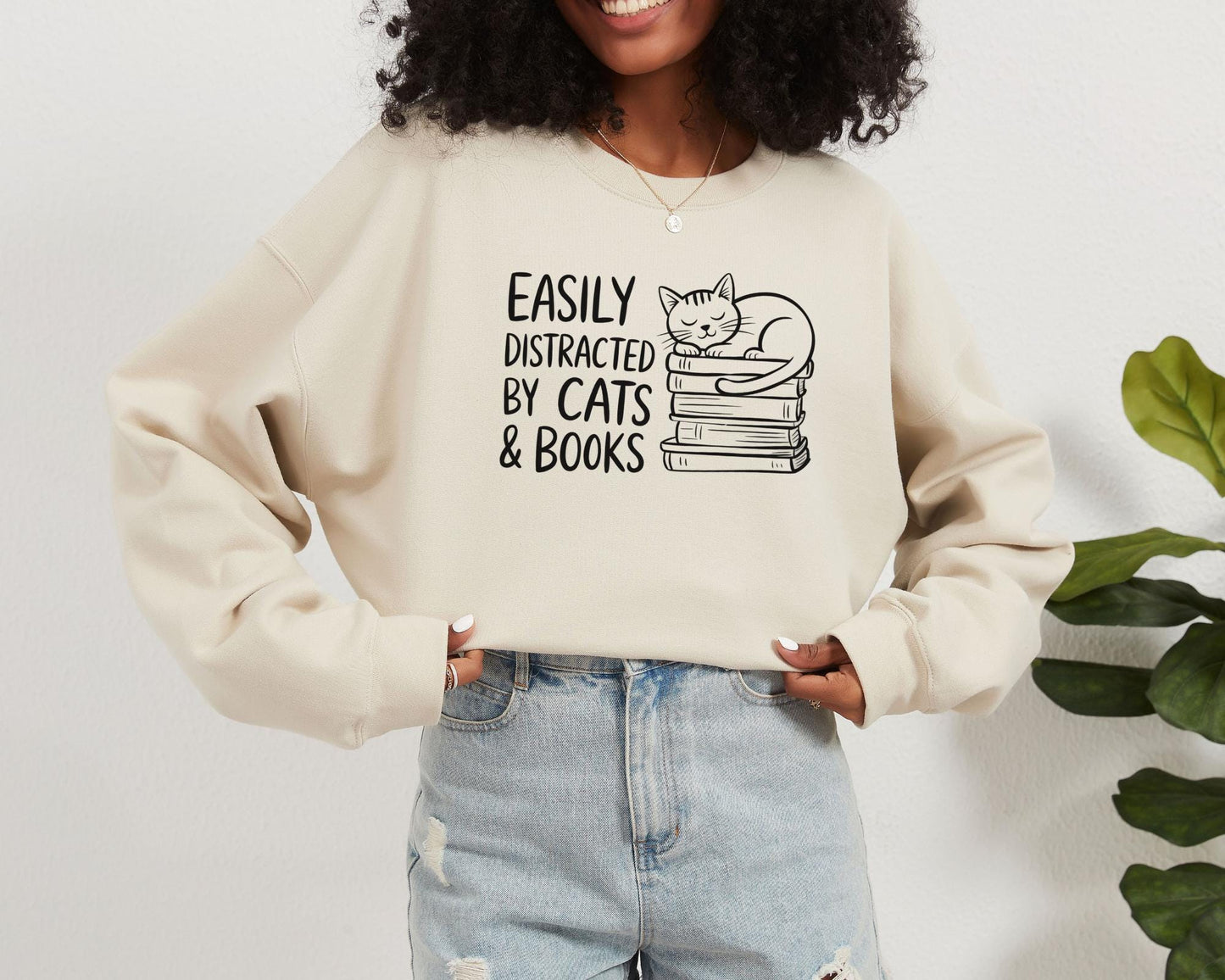 Easily Distracted By Cats Sweater V9