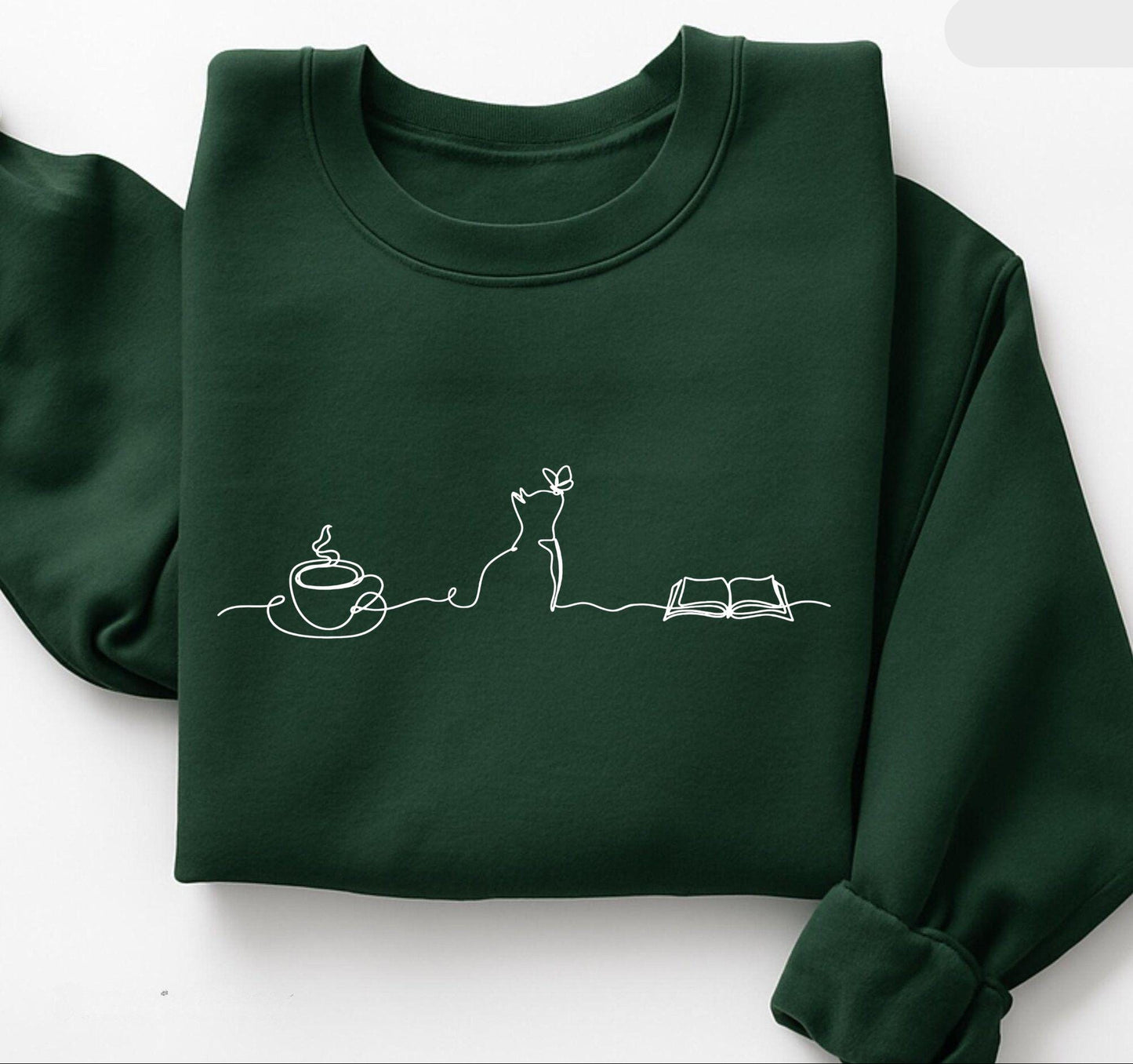 Coffee Cat Bookish Sweatshirt