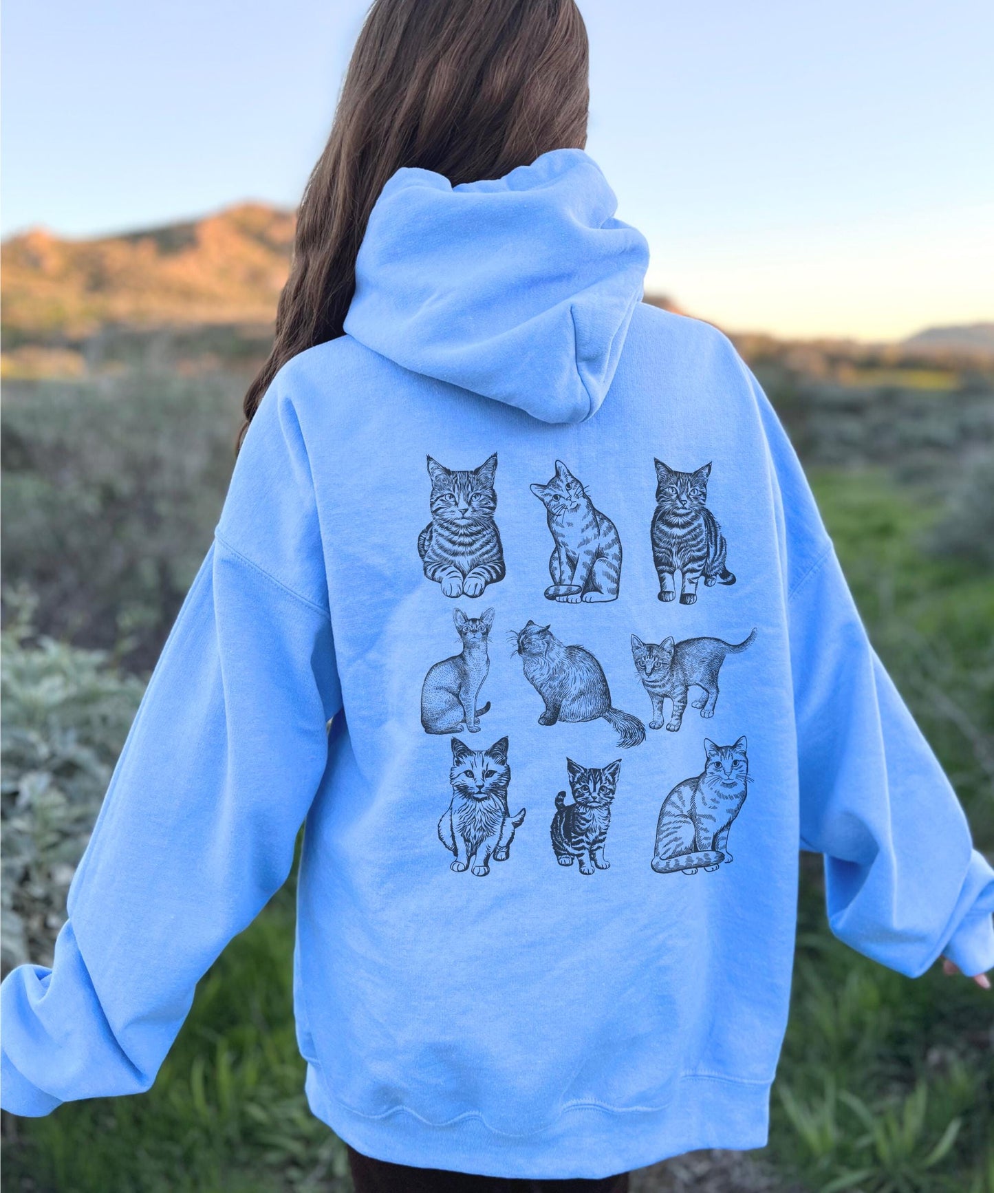 Cats 90s Vintage Style Hoodie