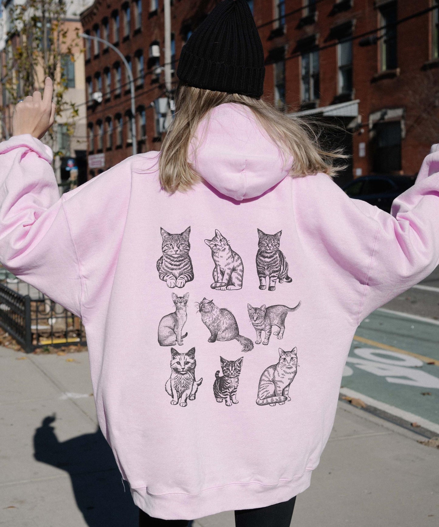 Cats 90s Vintage Style Hoodie