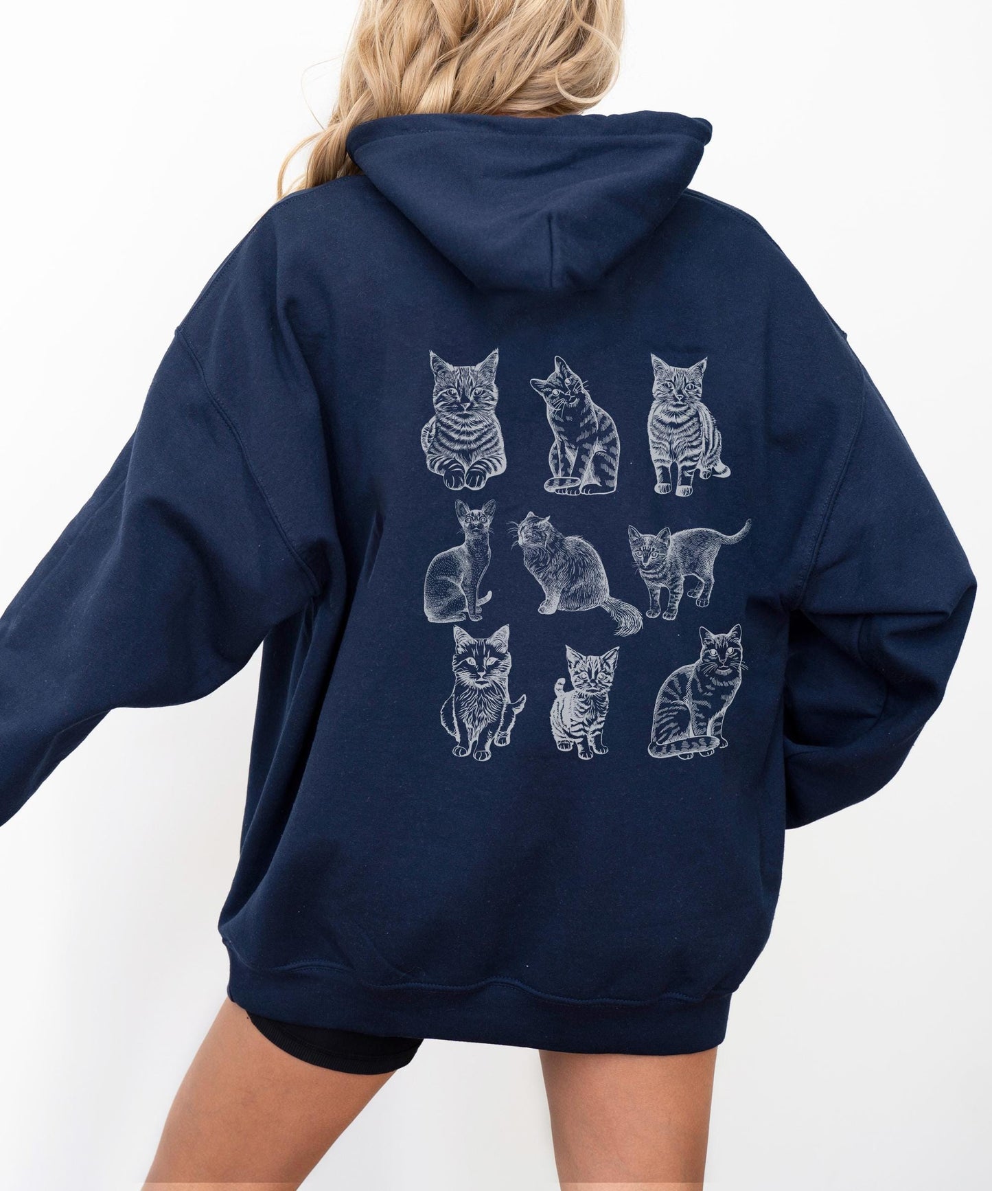 Cats 90s Vintage Style Hoodie