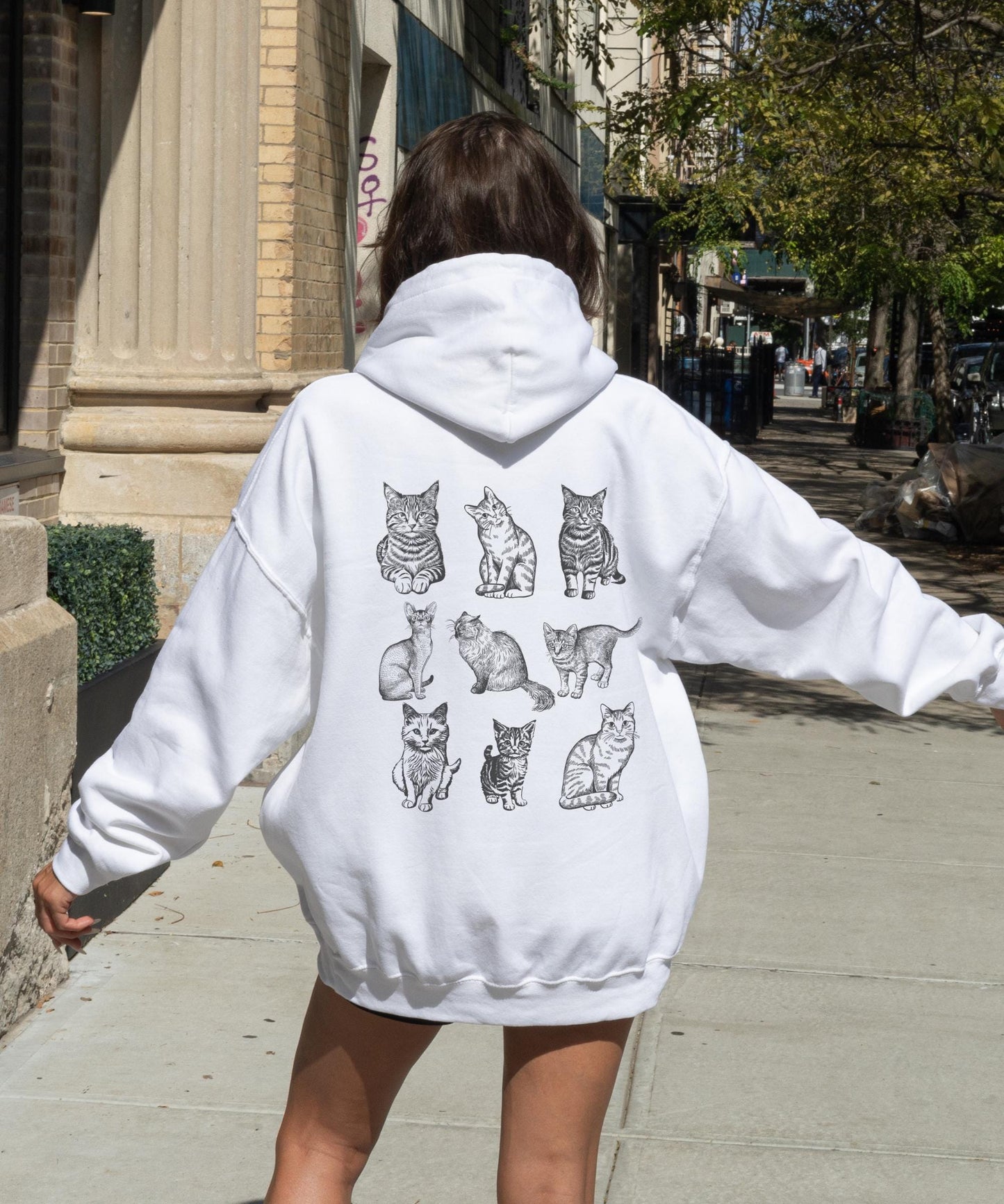 Cats 90s Vintage Style Hoodie