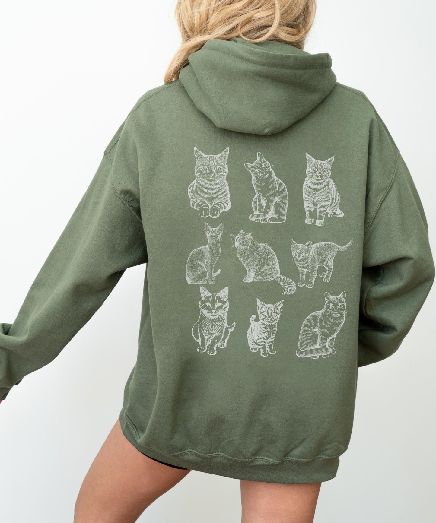 Cats 90s Vintage Style Hoodie