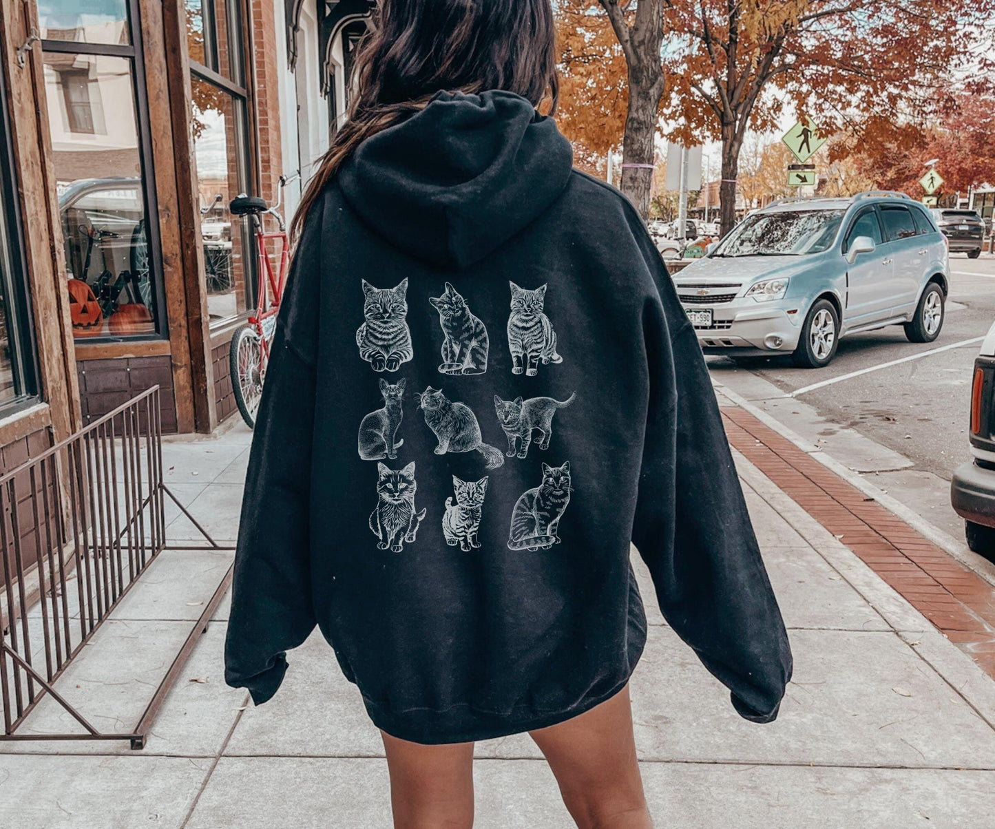 Cats 90s Vintage Style Hoodie