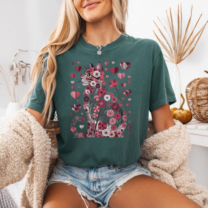 Floral Cat Bouquet Tee