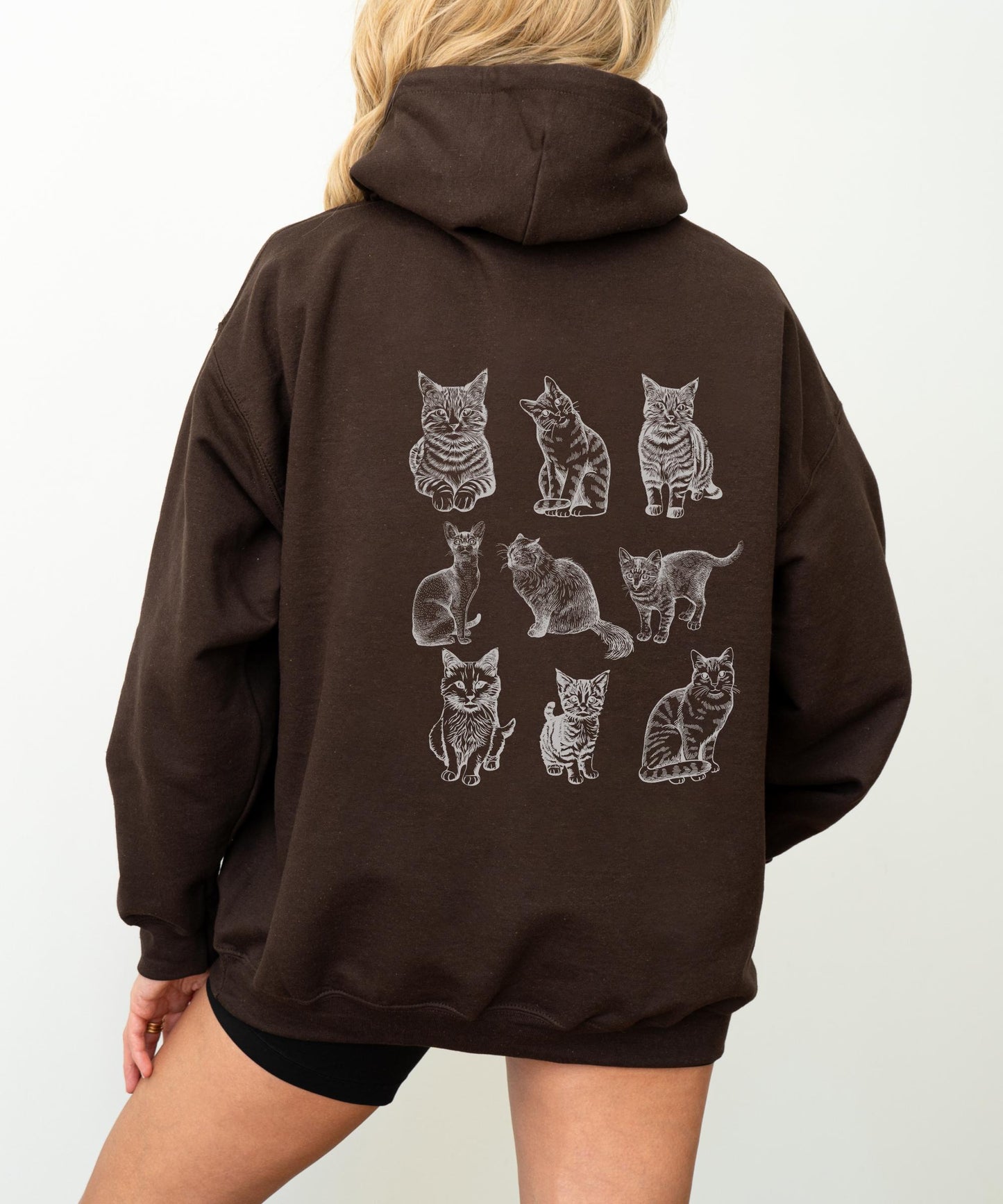 Cats 90s Vintage Style Hoodie