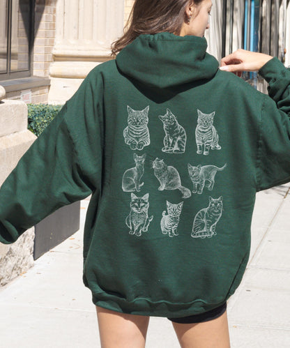 Cats 90s Vintage Style Hoodie