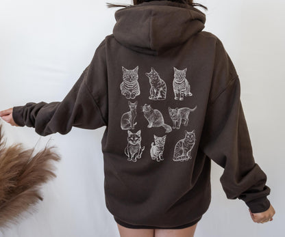 Cats 90s Vintage Style Hoodie
