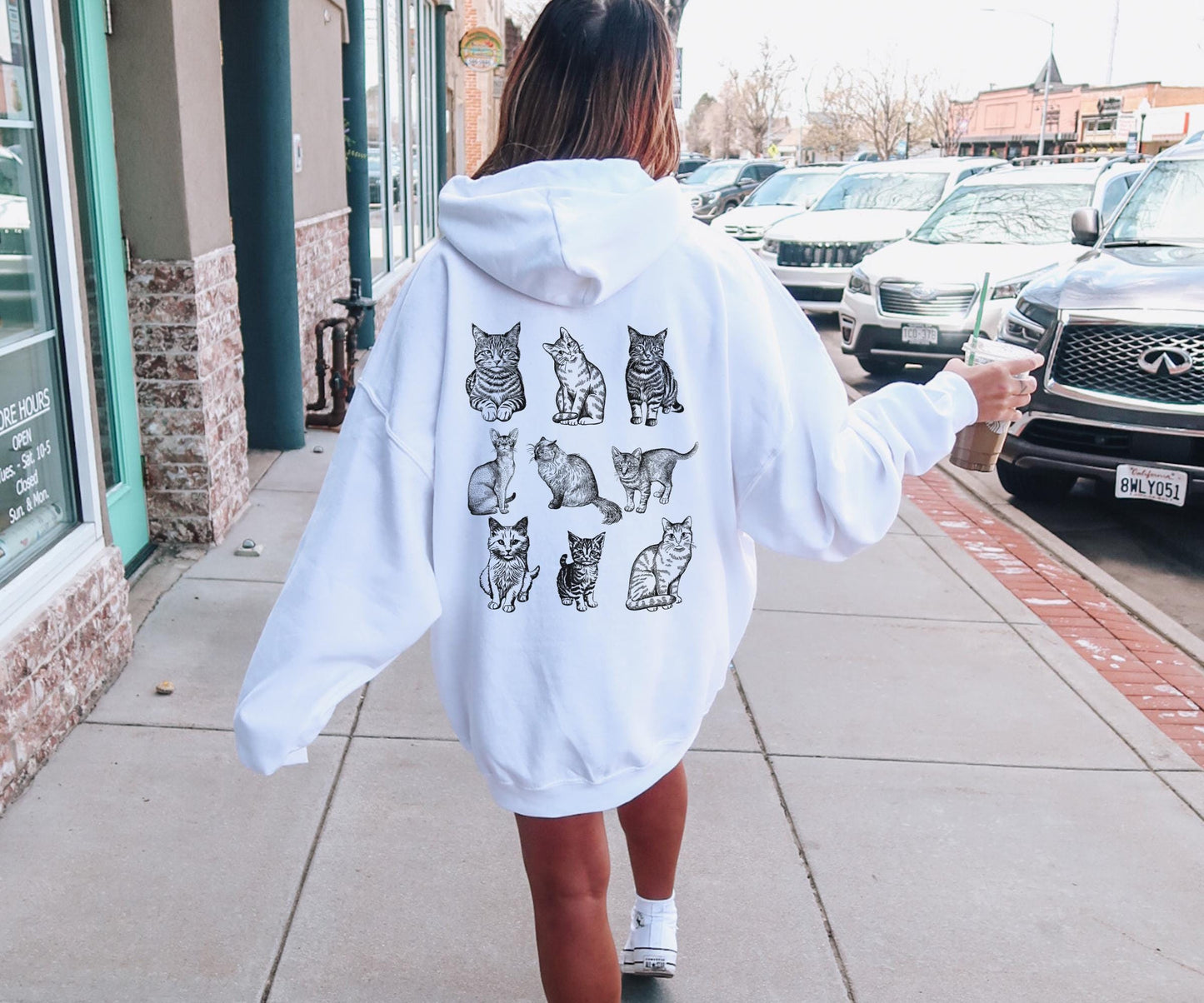 Cats 90s Vintage Style Hoodie