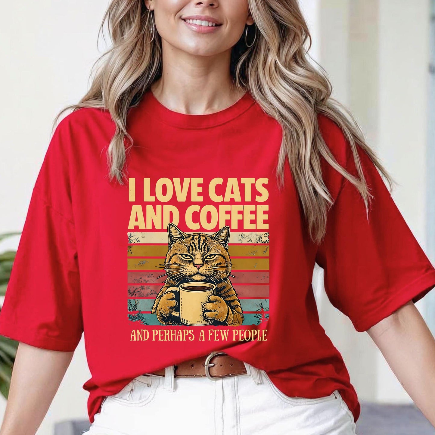 I Like Cats And Coffee Shirt