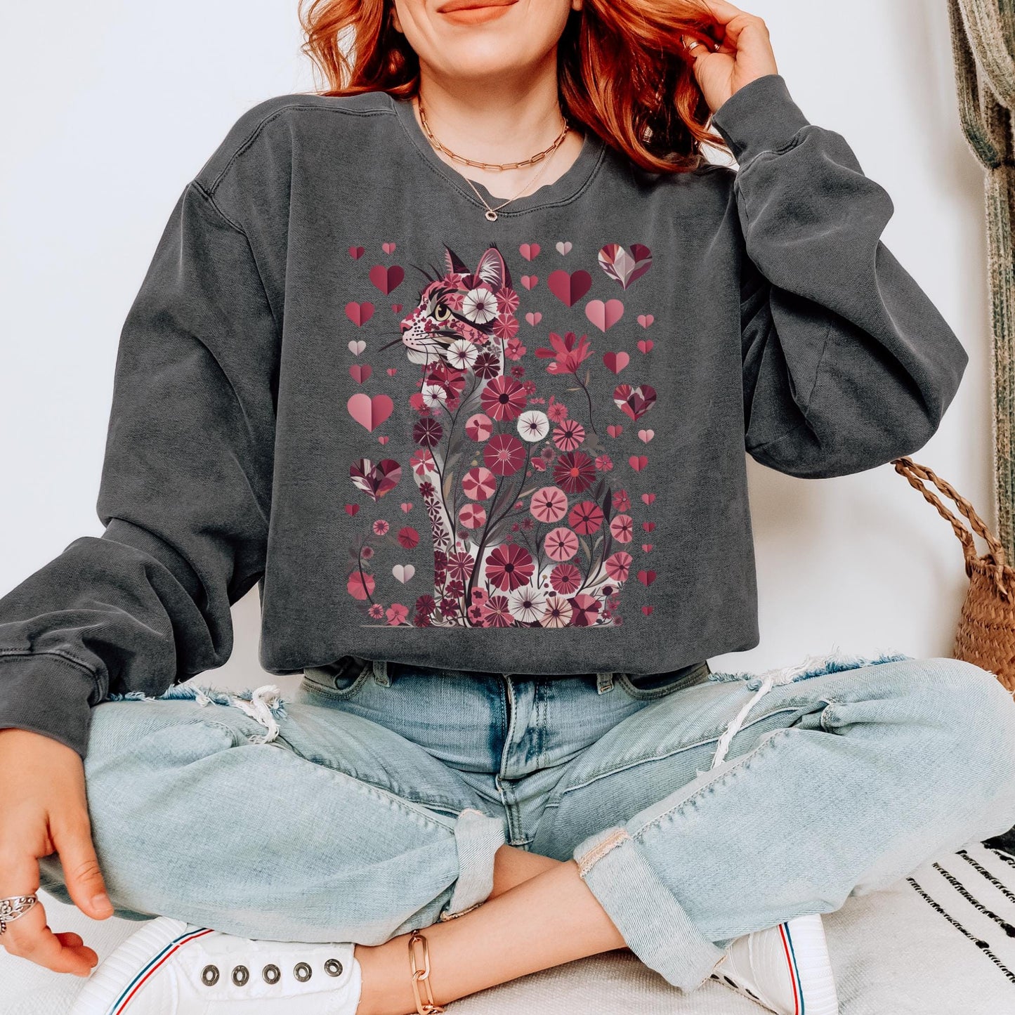 Floral Cat Bouquet Tee