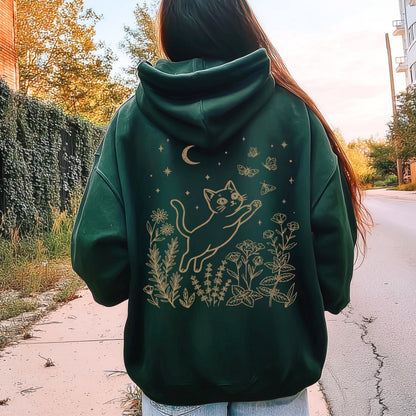 Cat Chasing Butterflies Hoodie