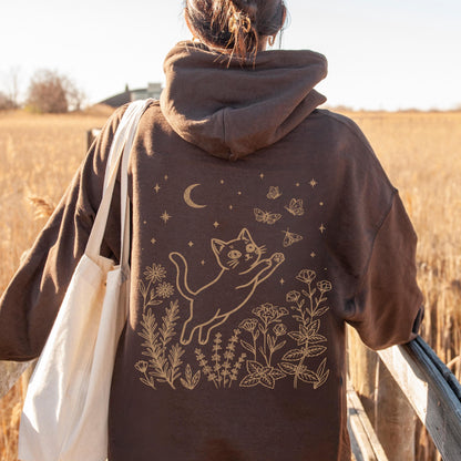 Cat Chasing Butterflies Hoodie
