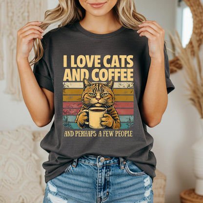I Like Cats And Coffee Shirt