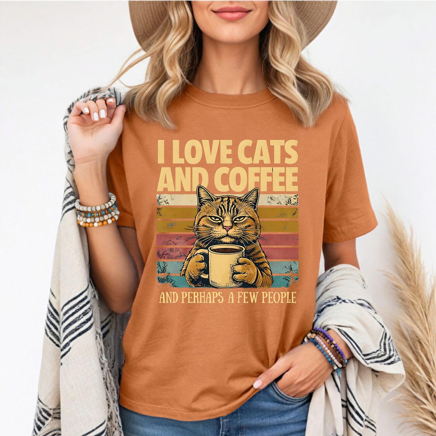 I Like Cats And Coffee Shirt