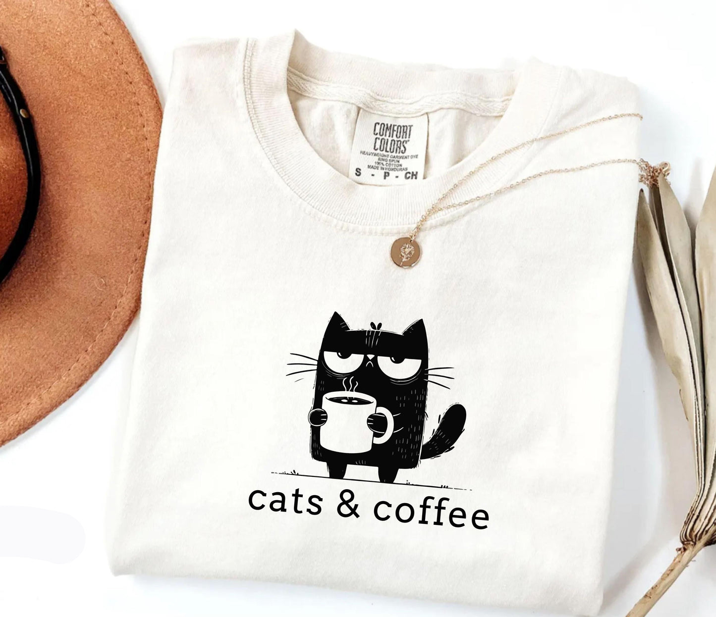 Cats and Coffee Tee